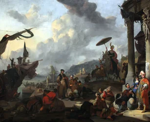 Scène de port méditerranéen